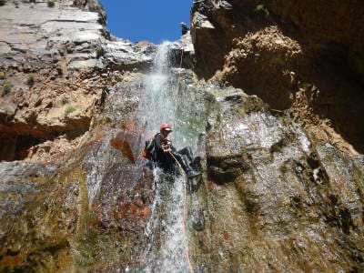 this was a great waterfall rappelling adventure in the spring